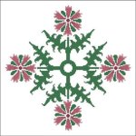 (image for) Floral Ornamental #059 Berry Red and Green